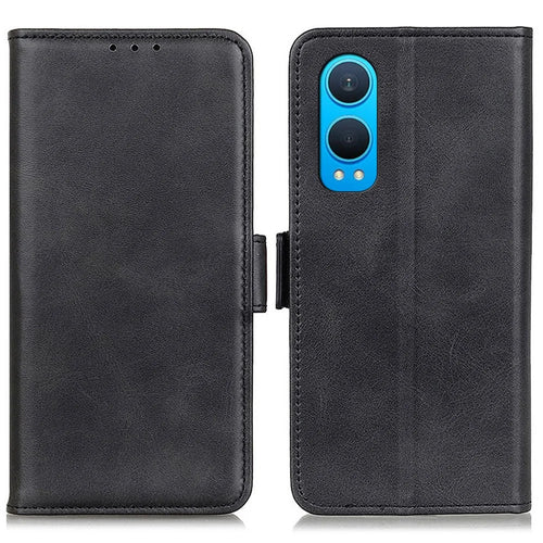 For OnePlus Nord CE4 Lite 5G / Oppo K12x 5G (China) Case Shockproof Leather Wallet Stand Phone Cover - Black - 1
