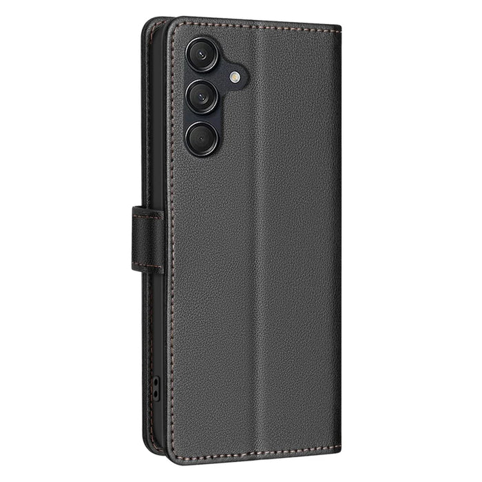 BINFEN COLOR BF32 For Samsung Galaxy A13 5G Leather Phone Case RFID Blocking Cover - Black - 7