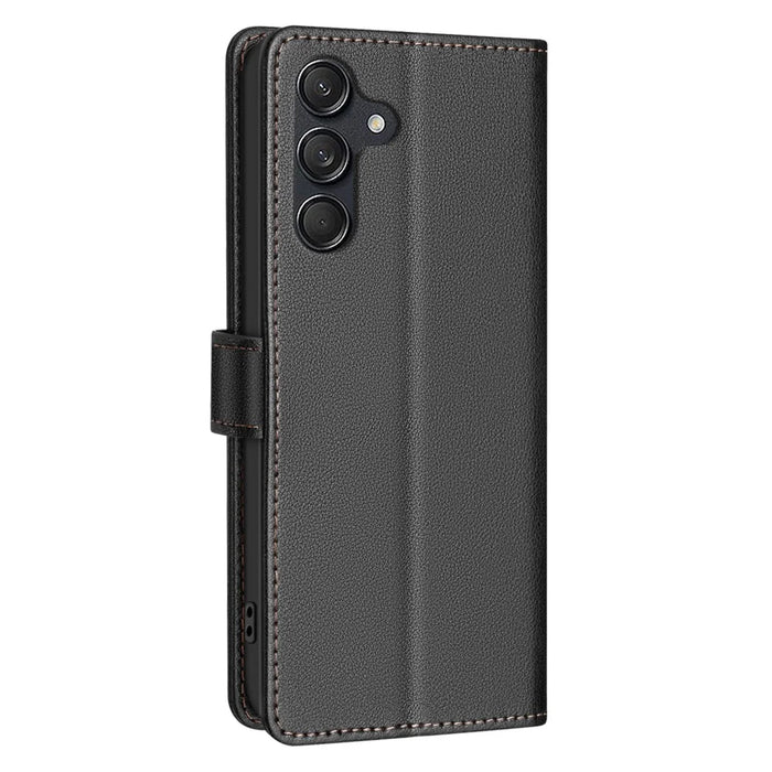 BINFEN COLOR BF32 For Samsung Galaxy A24 4G (162.1 X 77.6 X 8.3mm) Case RFID Blocking Leather Phone Cover - Black - 7
