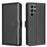 BINFEN COLOR BF32 For Samsung Galaxy S24 Ultra RFID Blocking Case Litchi Texture PU Leather Stand Phone Cover - Black - 1