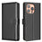 BINFEN COLOR BF32 For iPhone 15 Pro Max Case Litchi Texture RFID Blocking Leather Phone Cover - Black - 1