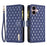 BINFEN COLOR BF Style-15 For iPhone 16 Case Zipper Wallet Leather Drop-Proof Phone Cover - Blue - 1