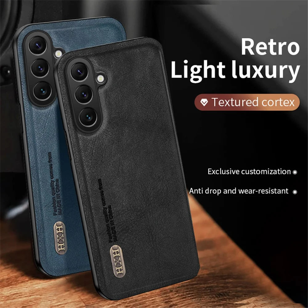 For Samsung Galaxy M34 5G / F34 5G Case Matte Texture TPU+Leather Phone Cover Non-Slip Shockproof - Black - 3