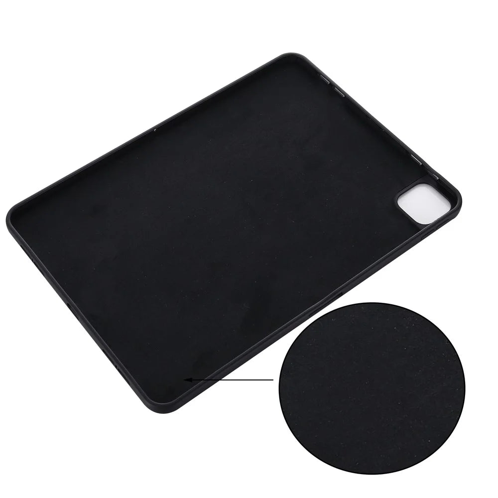 For iPad Pro 13 (2025) / 13 (2024) Case Liquid Silicone Scratch Resistant Tablet Cover - Black - 3