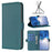 BINFEN COLOR BF31 For iPhone 16 Case Wallet Leather Flip Phone Cover - Green - 7