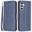 For Samsung Galaxy S24 FE Case Shockproof Leather Stand Wallet Mobile Phone Cover - Blue - 1