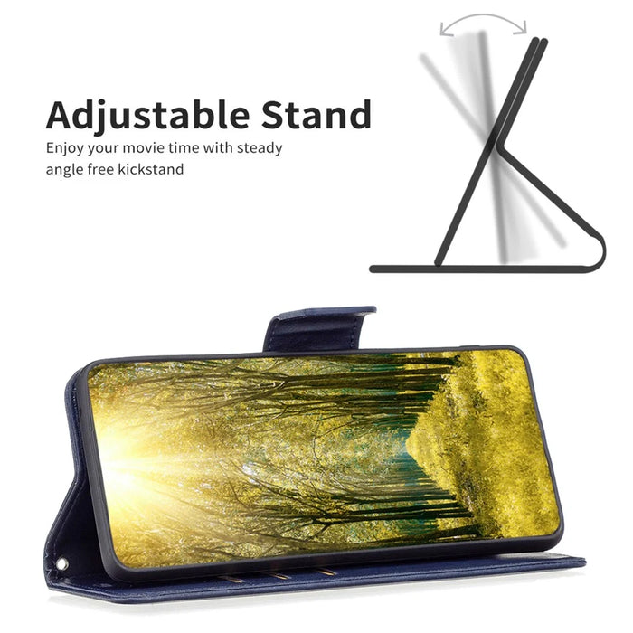 For Samsung Galaxy S24 FE Case Shockproof Leather Stand Wallet Mobile Phone Cover - Blue - 2