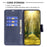 For Samsung Galaxy S24 FE Case Shockproof Leather Stand Wallet Mobile Phone Cover - Blue - 3