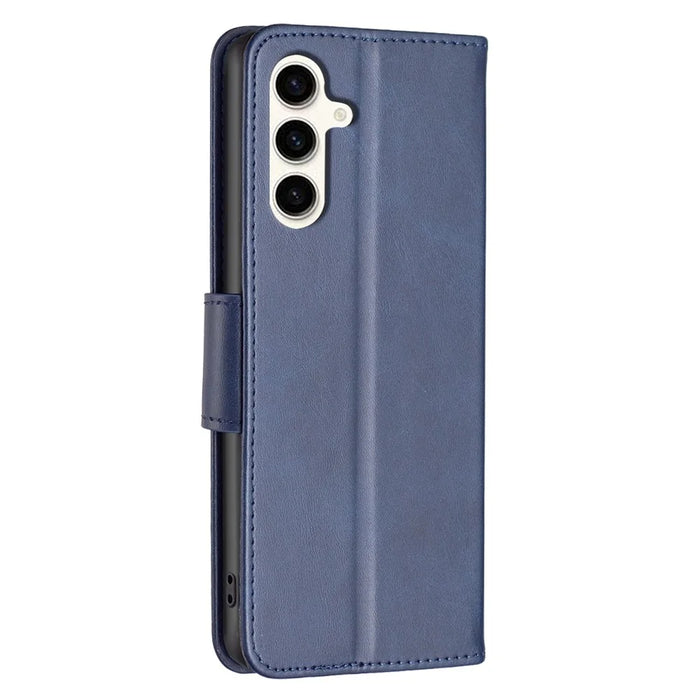 For Samsung Galaxy S24 FE Case Shockproof Leather Stand Wallet Mobile Phone Cover - Blue - 5