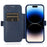 For iPhone 14 Pro Max PU Leather Stand Card Holder Case Shockproof Magnetic Clasp Phone Cover with Slide Camera Protection - Blue - 2