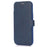 For iPhone 14 Pro Slide Camera Protection Folio Flip Phone Case PU Leather Stand Card Holder Cover - Blue - 5
