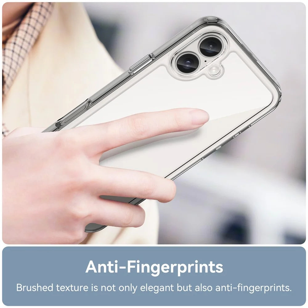 For iPhone 16 Plus Case TPU + Acrylic Clear Phone Cover (Big Rear Lens Hole) - 4