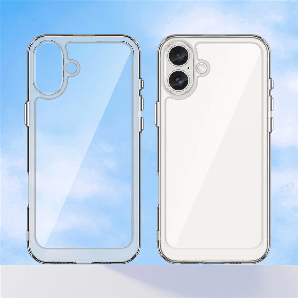 For iPhone 16 Plus Case TPU + Acrylic Clear Phone Cover (Big Rear Lens Hole) - 7