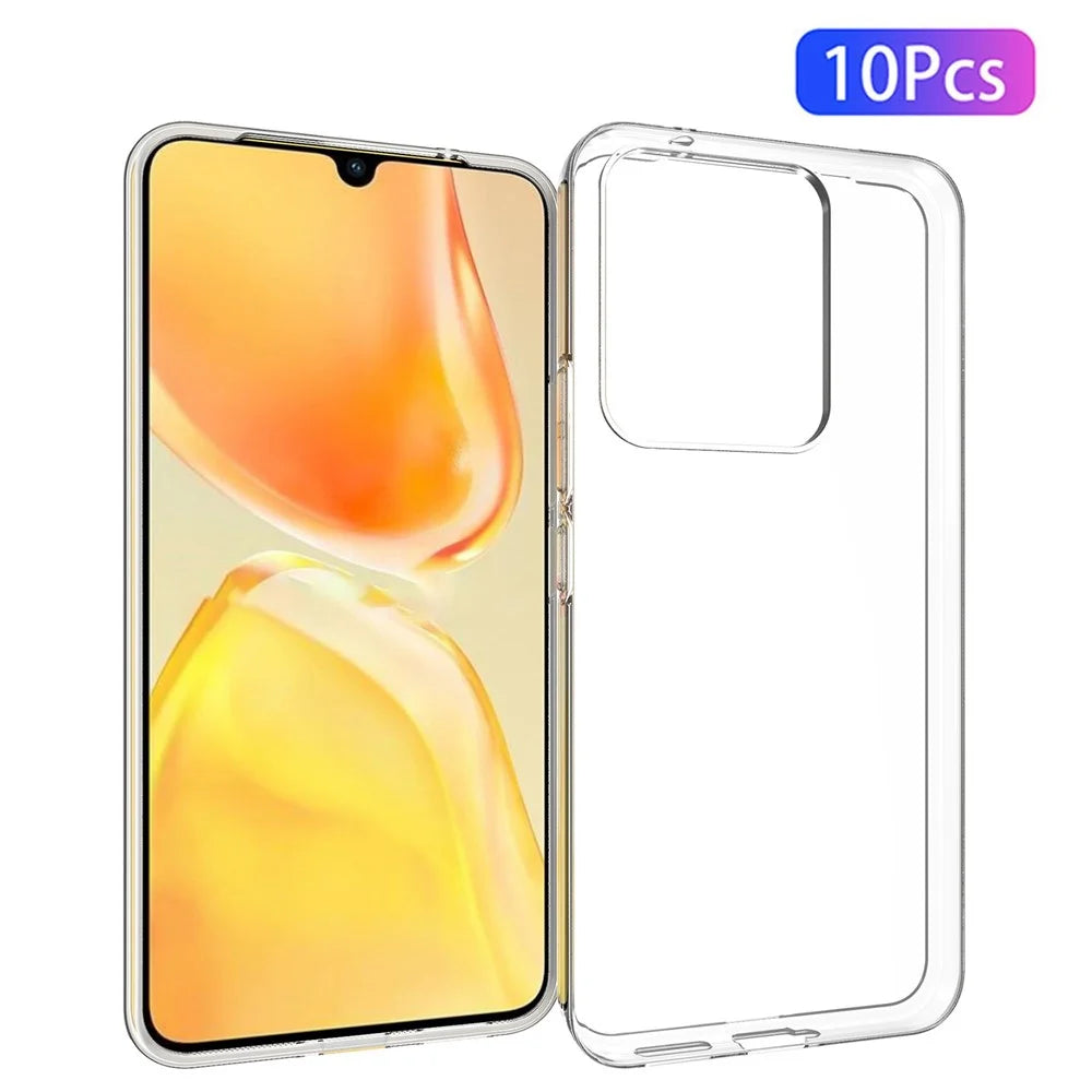 10Pcs / Pack Inner Watermark-Free Phone Cover for vivo V25 5G, Crystal Clear Well-protected Soft TPU Case - 1