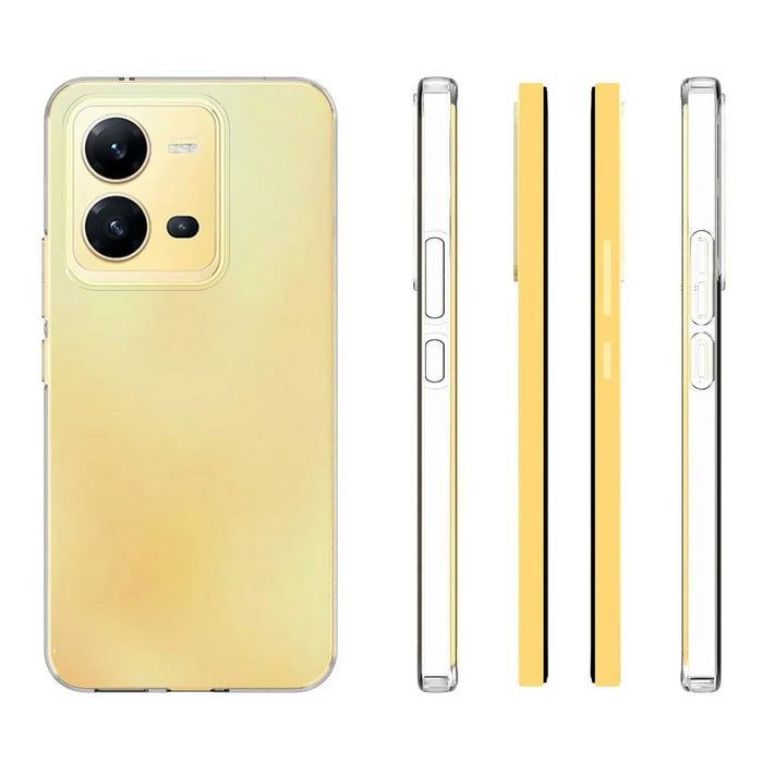 10Pcs / Pack Inner Watermark-Free Phone Cover for vivo V25 5G, Crystal Clear Well-protected Soft TPU Case - 5