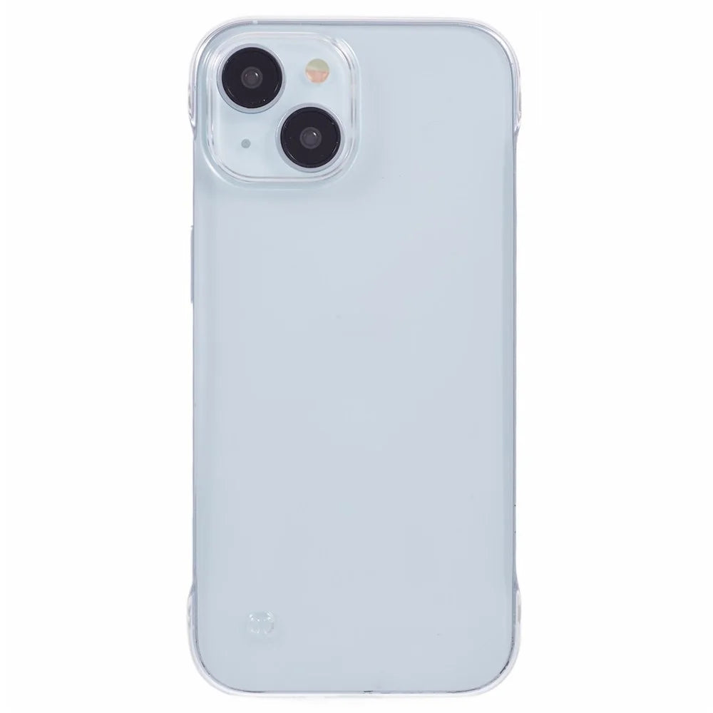For iPhone 14 Plus Borderless Case Clear Hard PC Phone Cover - 3