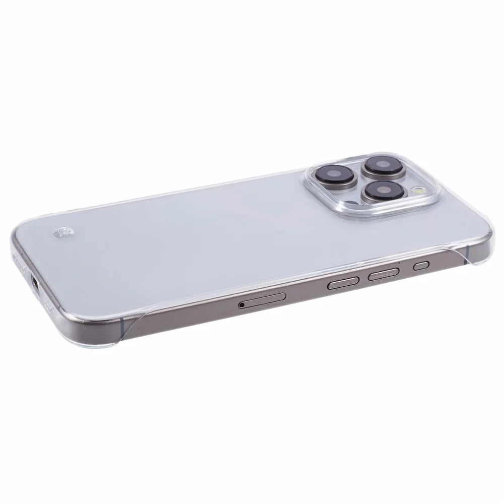 For iPhone 14 Pro Frameless Case Anti-Scratch Clear Back PC Hard Phone Cover - 4