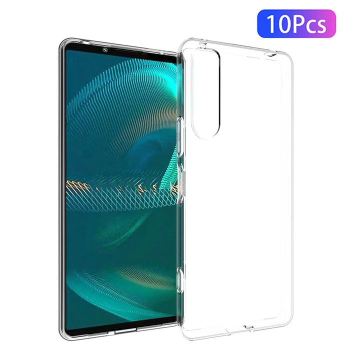 10Pcs / Pack For Sony Xperia 5 IV 5G Inner Watermark-Free Clear Case Anti-drop Protection Flexible TPU Phone Cover - 1
