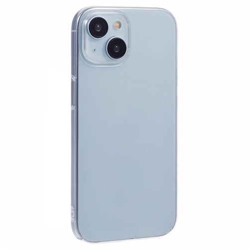 For iPhone 14 Clear Case Slim Hard PC Back Phone Cover Large Cutout - 1