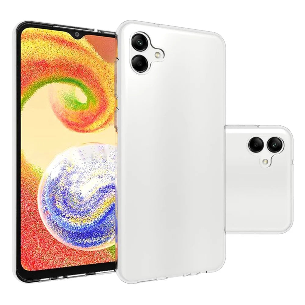 10Pcs / Pack For Samsung Galaxy A04 4G (164.4 x 76.3 x 9.1 mm) Soft TPU Inner Anti-Watermark Case Transparent Anti-drop Phone Cover - 5