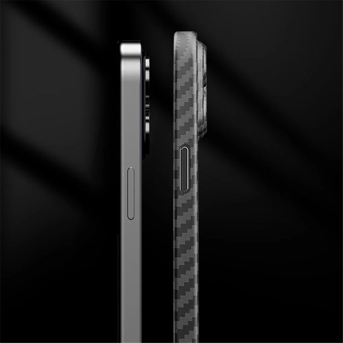 X-LEVEL For iPhone 13 Case Hard PC Minimalist Phone Cover Carbon Fiber Texture - 3