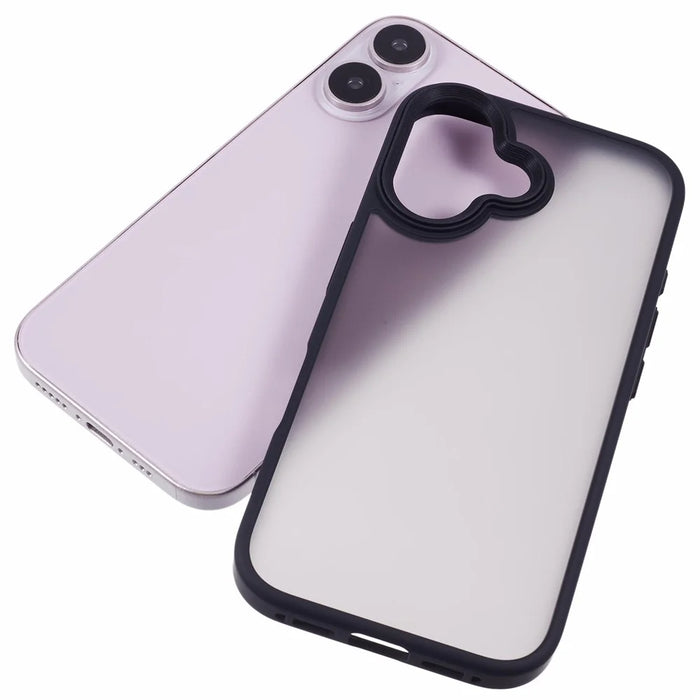 For iPhone 16 Cover Skin-Feel Matte Anti-Scratch PC+TPU Phone Case - Black - 5