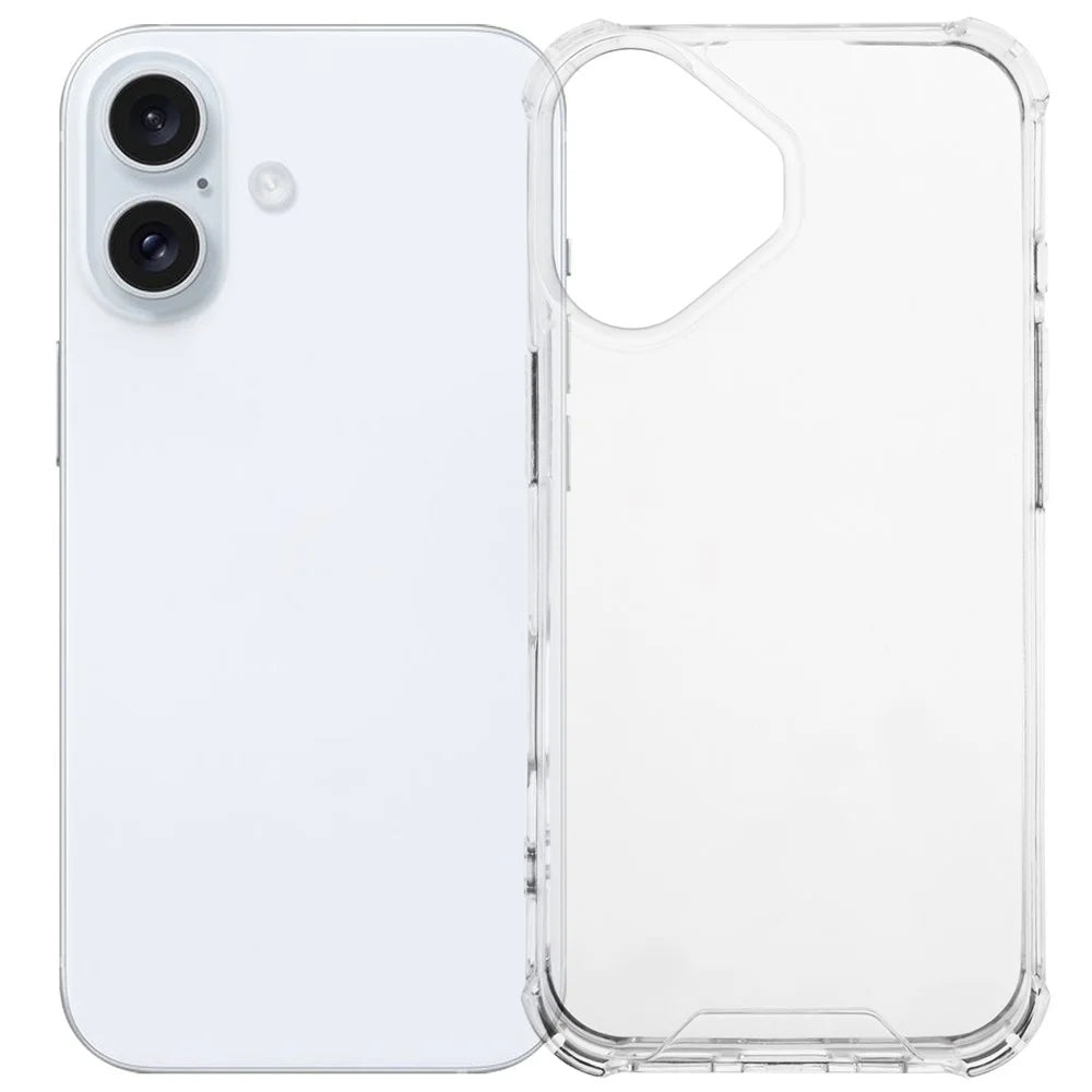 For iPhone 16 Case Acrylic+TPU Phone Case Four Corner Reinforced - 1