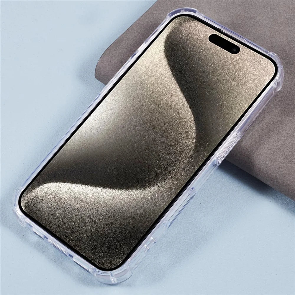For iPhone 16 Case Acrylic+TPU Phone Case Four Corner Reinforced - 6
