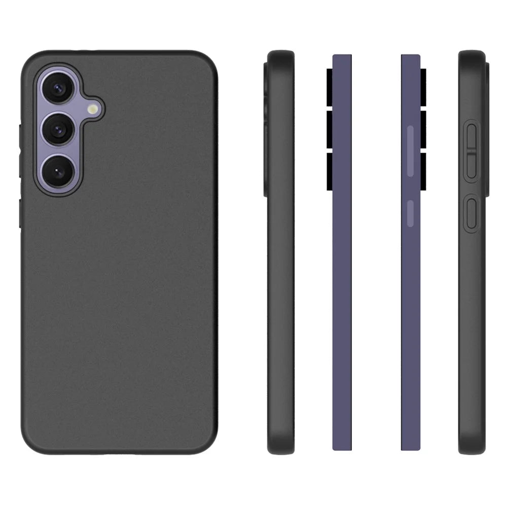 10Pcs  /  Pack for Samsung Galaxy S24 FE Case TPU Frosted Back Phone Cover, Anti-Fingerprint - Black - 5