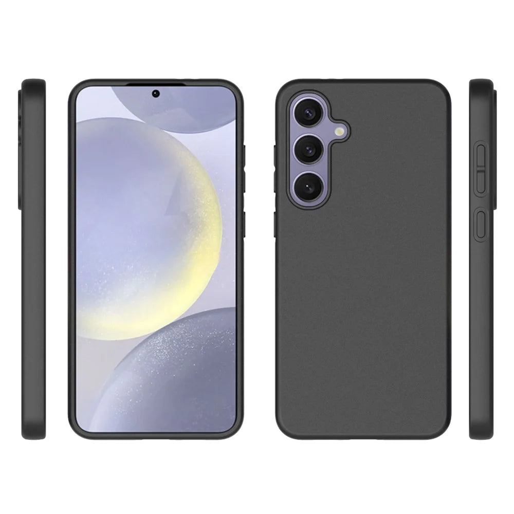 10Pcs  /  Pack for Samsung Galaxy S24 FE Case TPU Frosted Back Phone Cover, Anti-Fingerprint - Black - 6