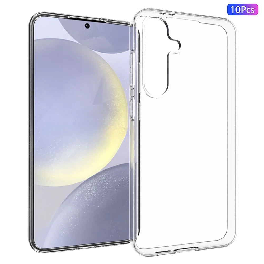 10Pcs / Pack For Samsung Galaxy S24 FE Case Transparent TPU Watermark-Free Phone Cover - 1