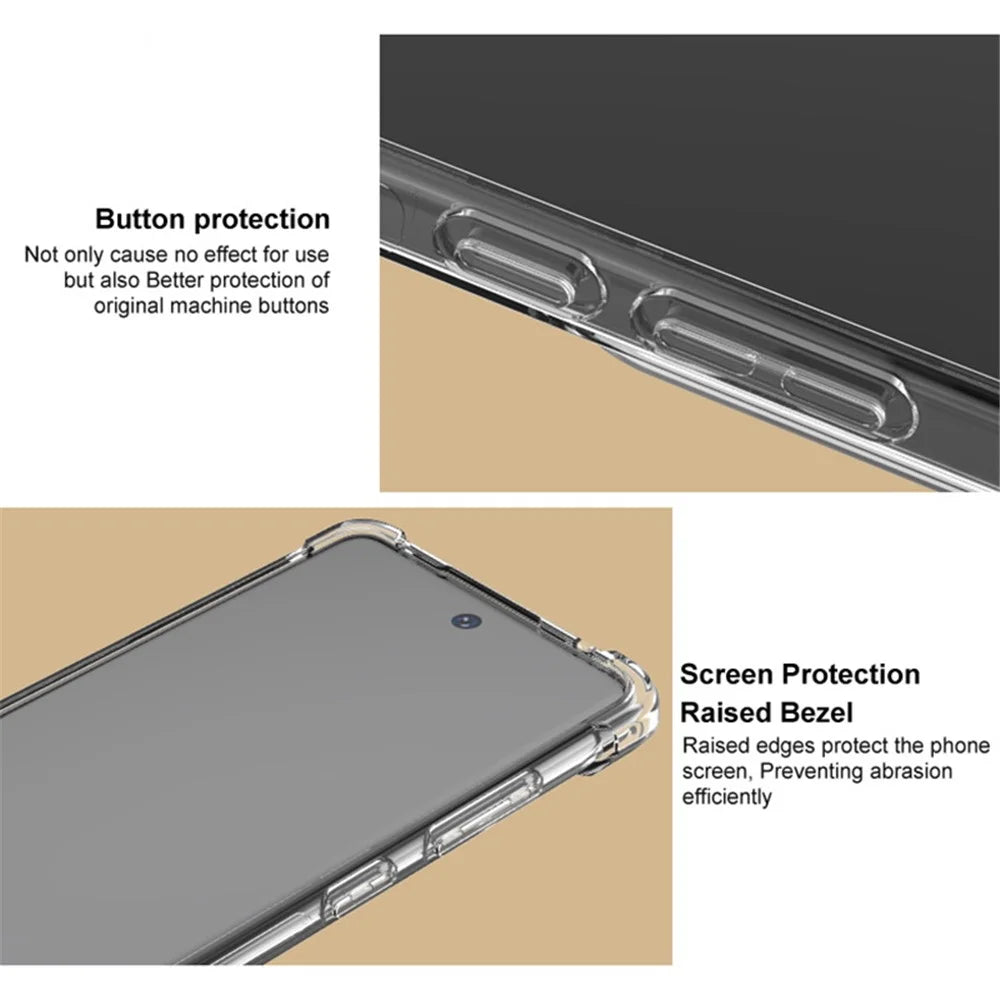 IMAK For OnePlus Nord CE4 Lite 5G / Oppo K12x 5G (China) Case Airbag Protection Anti-Drop TPU Phone Cover - Black - 5