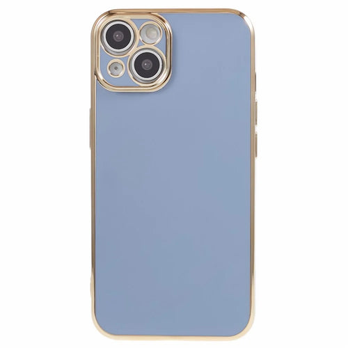 For iPhone 13 mini Case 6D Electroplating TPU Phone Cover Precise Cutouts for Camera Lens - Blue - 1