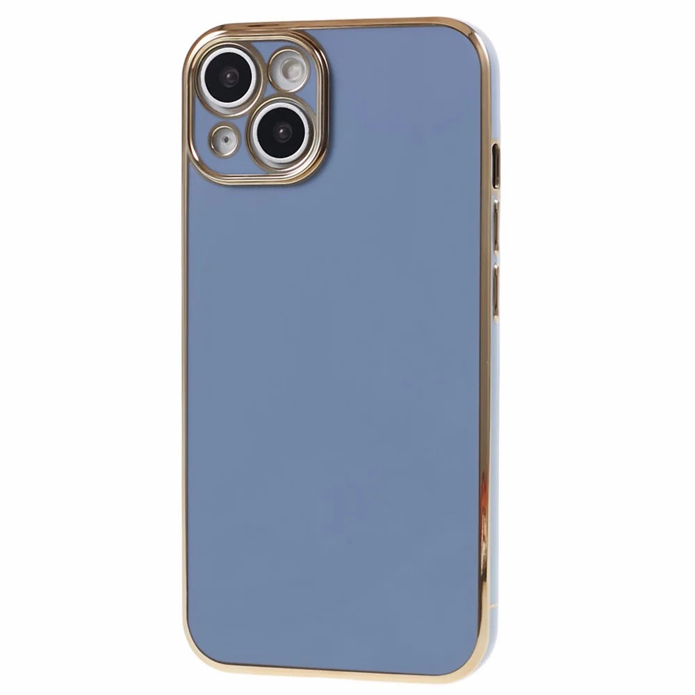 For iPhone 13 mini Case 6D Electroplating TPU Phone Cover Precise Cutouts for Camera Lens - Blue - 2