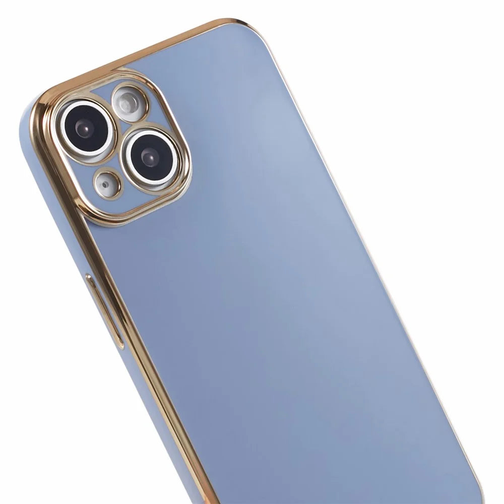 For iPhone 13 mini Case 6D Electroplating TPU Phone Cover Precise Cutouts for Camera Lens - Blue - 6