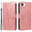 For iPhone 17e / 16e Case Wallet Leather Flip Phone Cover with Hand Strap - Rose Gold - 1