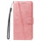 For iPhone 17e / 16e Case Wallet Leather Flip Phone Cover with Hand Strap - Rose Gold - 7