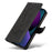 For iPhone 13 Case PU Leather Wallet Card Slots Protective Phone Cover - Black - 5