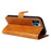 For iPhone 12 / 12 Pro Anti-Scratch Phone Case Imprinted Line PU Leather Cover Wallet with Wrist Strap - Yellow - 4