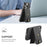 DENIOR D14 For iPhone 16 Pro Magnetic Case Detachable Card Holder Kickstand Phone Cover - Black - 7