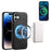 DENIOR D14 For iPhone 16 Plus Case Compatible with MagSafe Card Bag Leather Back Phone Cover - Black - 3