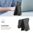 DENIOR D14 For iPhone 16 Case Kickstand Card Holder Retro Leather Back Phone Cover - Black - 7
