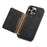 DENIOR D13 For iPhone 16 Pro Max Magnetic Case Leather Phone Back Cover Card Holder - Black - 4