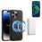 DENIOR D13 For iPhone 16 Pro Max Magnetic Case Leather Phone Back Cover Card Holder - Black - 5