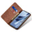 For Realme Note 60x 4G / C63 4G / C61 4G Case Jeans Cloth Texture Leather Wallet Phone Cover Flip Stand - Coffee - 2