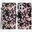 For iPhone 16 Plus Wallet Case Pattern Print Leather Phone Cover - Plum Blossom - 1