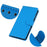 For Samsung Galaxy S24 FE Case Litchi Texture Leather Phone Cover - Blue - 5