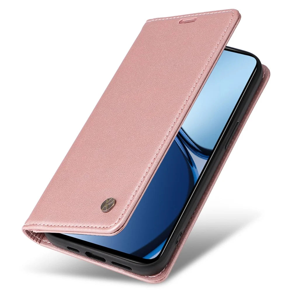 YIKATU YK-001 For Realme Note 60x 4G / C63 4G / C61 4G Case Wallet Leather Flip Cell Phone Cover - Rose Gold - 5