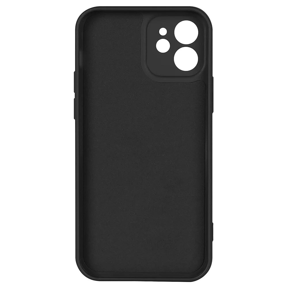 For iPhone 11 6.1 inch Shockproof Cases 2.2mm TPU +Soft Lining Phone Cover Protective Slim Case - Black - 2