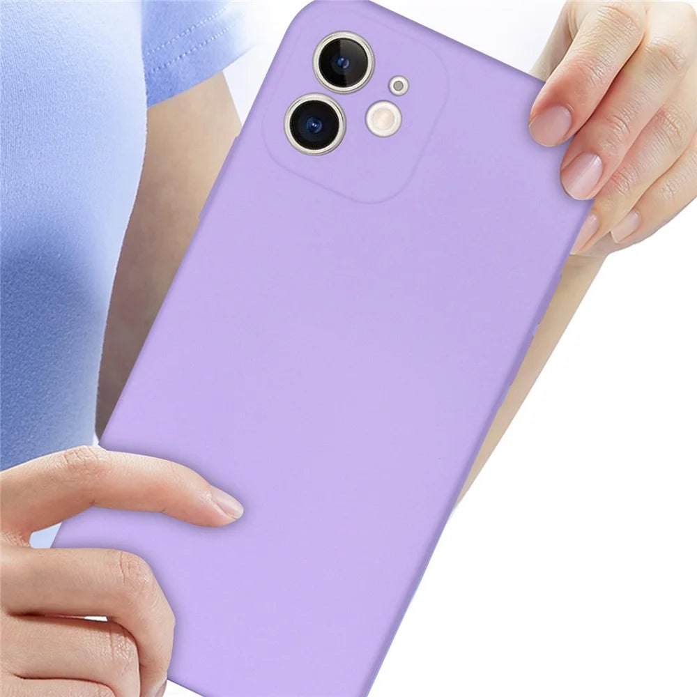 For iPhone 11 6.1 inch Shockproof Cases 2.2mm TPU +Soft Lining Phone Cover Protective Slim Case - Black - 6